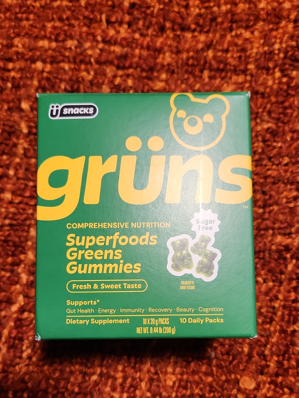 grüns Superfoods Greens Gummies - Green - Unsacks